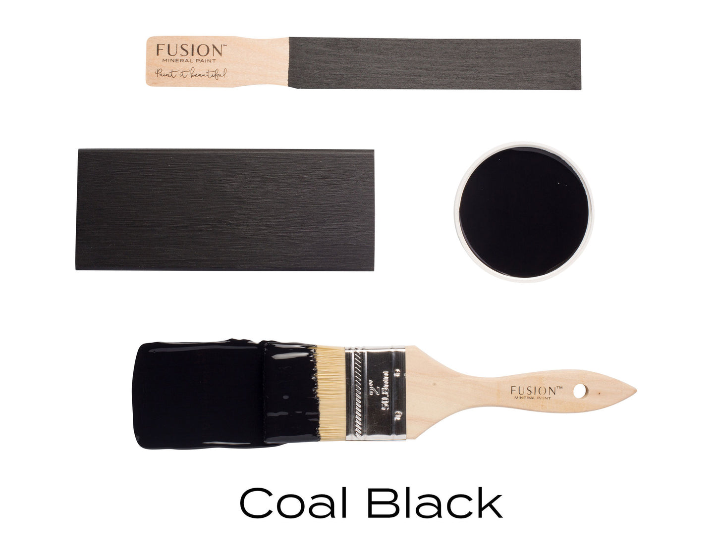 Coal Black Fusion Mineral Paint (2 Litre)